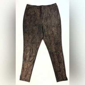 Slimming Options Glitter Skinny Leggings  Fitting Glam Pull-On Women’s Size L